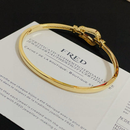 [Solara Schmuck]FORCE Horsebit Armband, vollständig mit Kristallen besetzt
