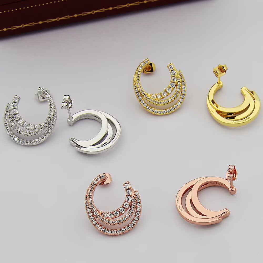 [Solara jewelry] Pave Huggie Earrings