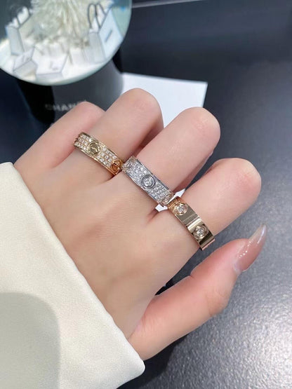 [Solara jewelry]New Enamel Pave Band Ring image 2