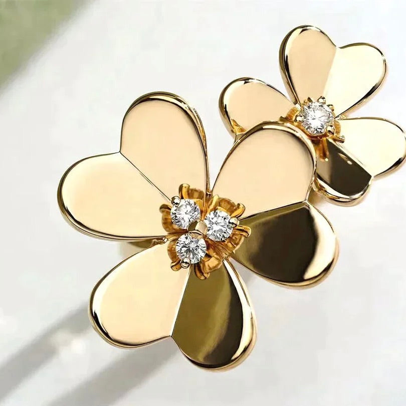 [Solara Schmuck ]GOLD-DIAMANTENRING KLEEBÜTTENKOSMOS