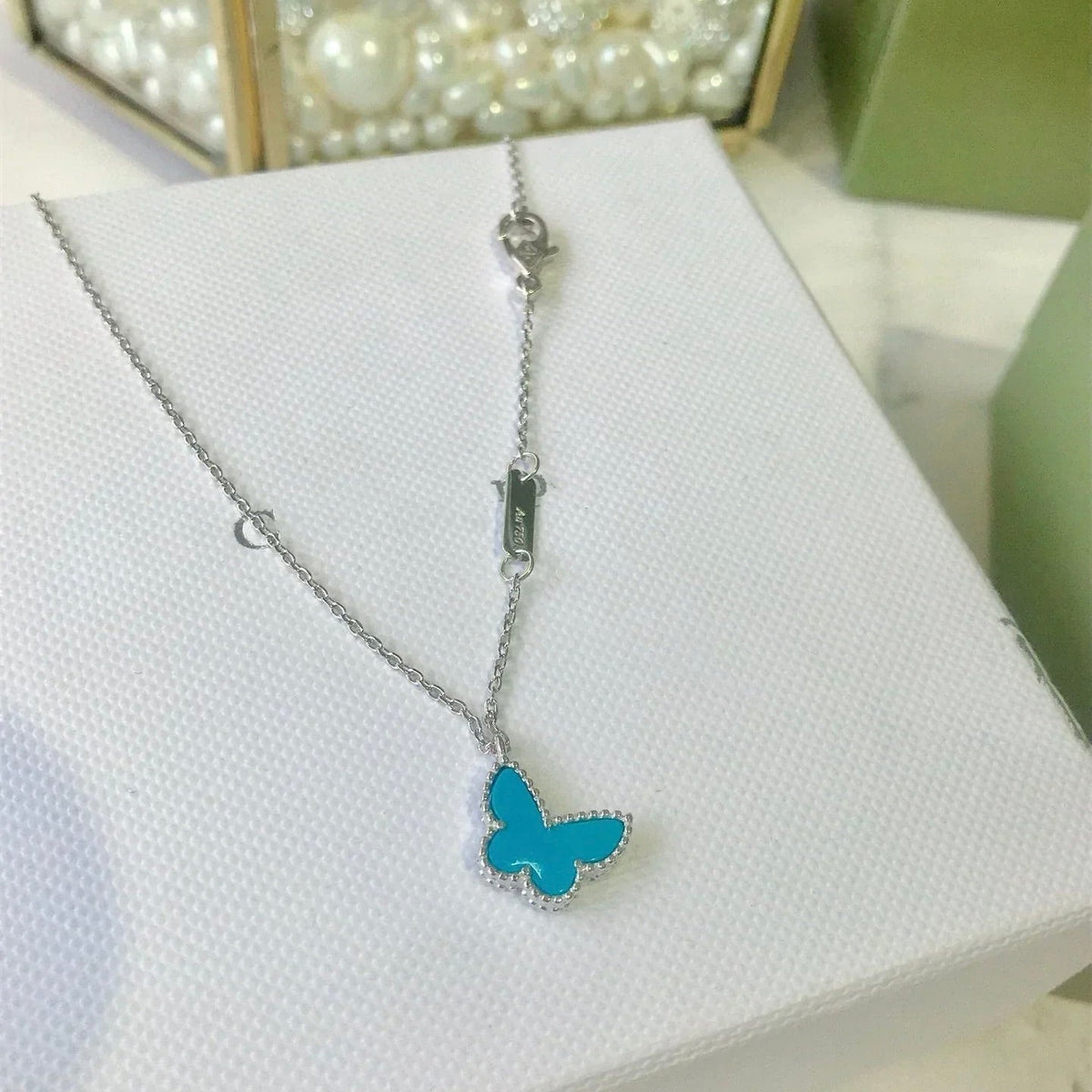 [Solara Jewelry ]バタフライ ターコイズ バタフライ ブレスレット シルバー
