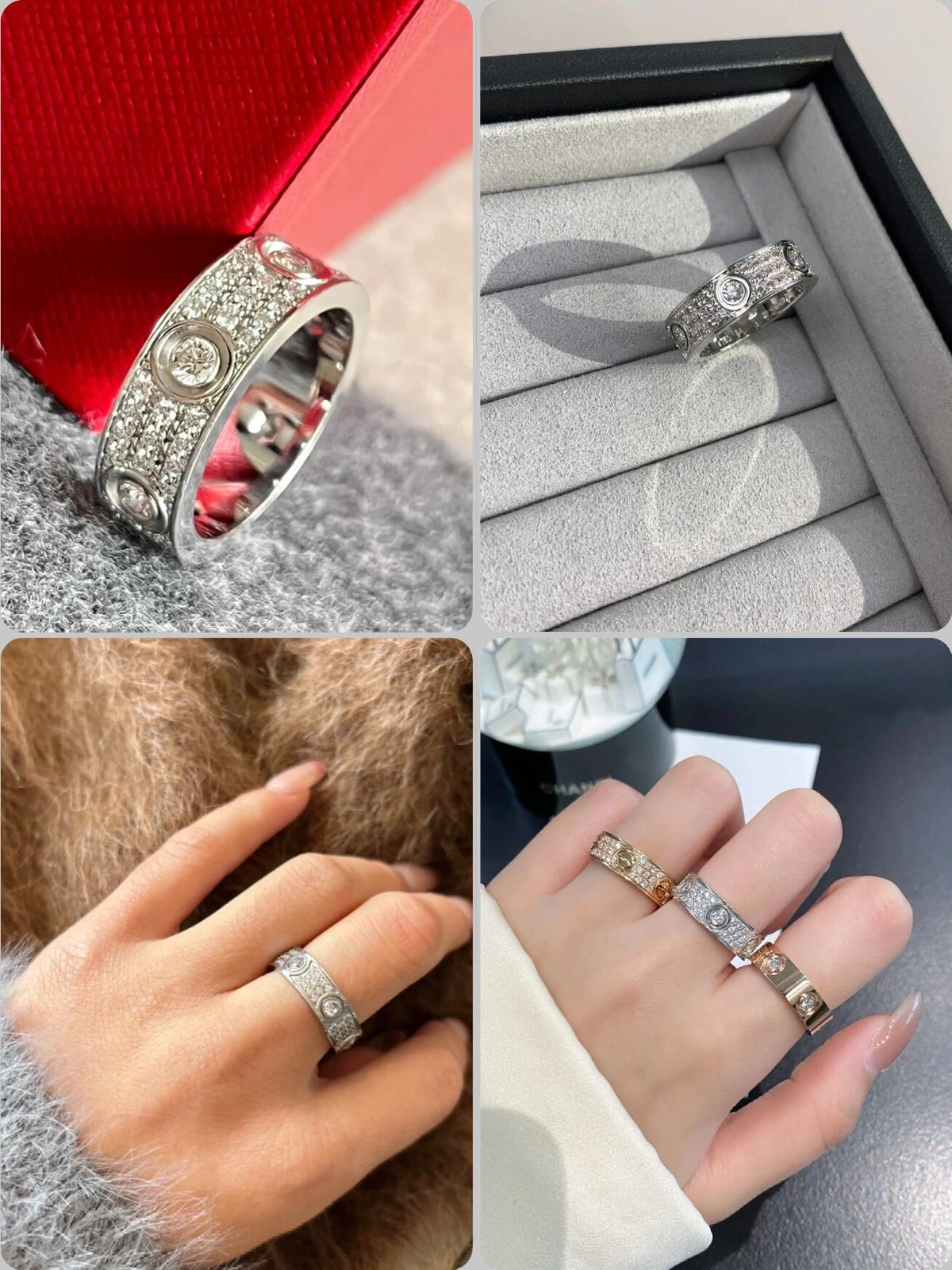 [Solara jewelry]New Enamel Pave Band Ring image 3