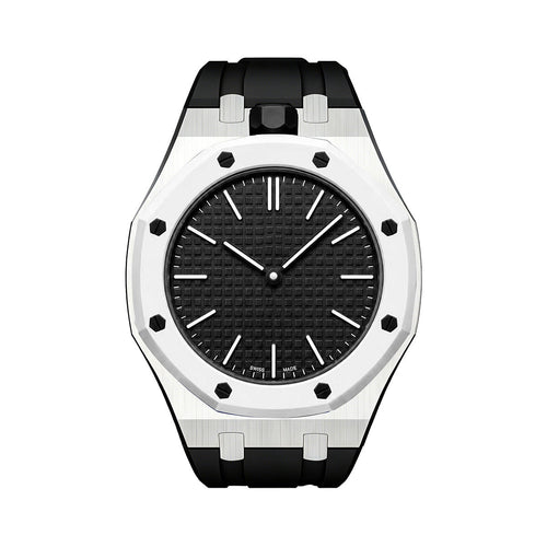 Oak Pop Schwarz Stahl Silikonarmband