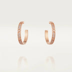 [Solara Jewelry ]LOVE ダイヤモンド ピンクゴールド フープピアス