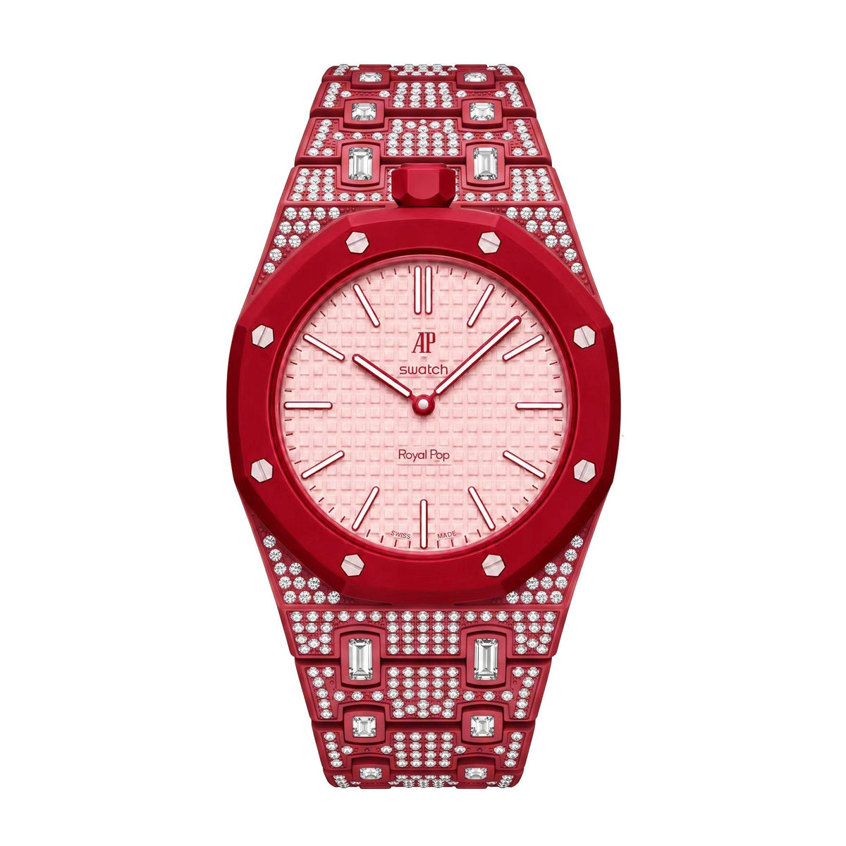 Royal Oak Pop Exclusive Bioceramic Case & Bioceramic Strap Full Diamond