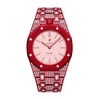 Royal Oak Pop Exclusive Bioceramic Case & Bioceramic Strap Full Diamond