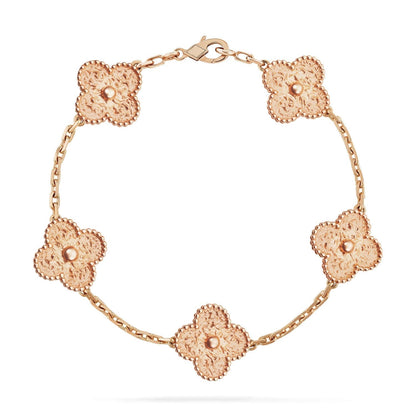 [Solara Jewelry ]CLOVER 5 MOTIFS BRONZING BRACELET