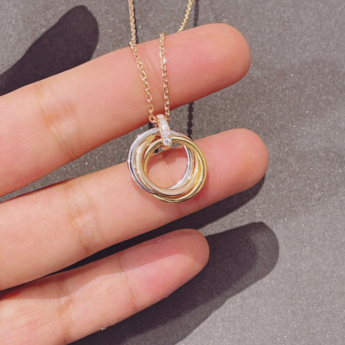 [Solara Jewelry ]トリニティ ネックレス ゴールド ダイヤモンド