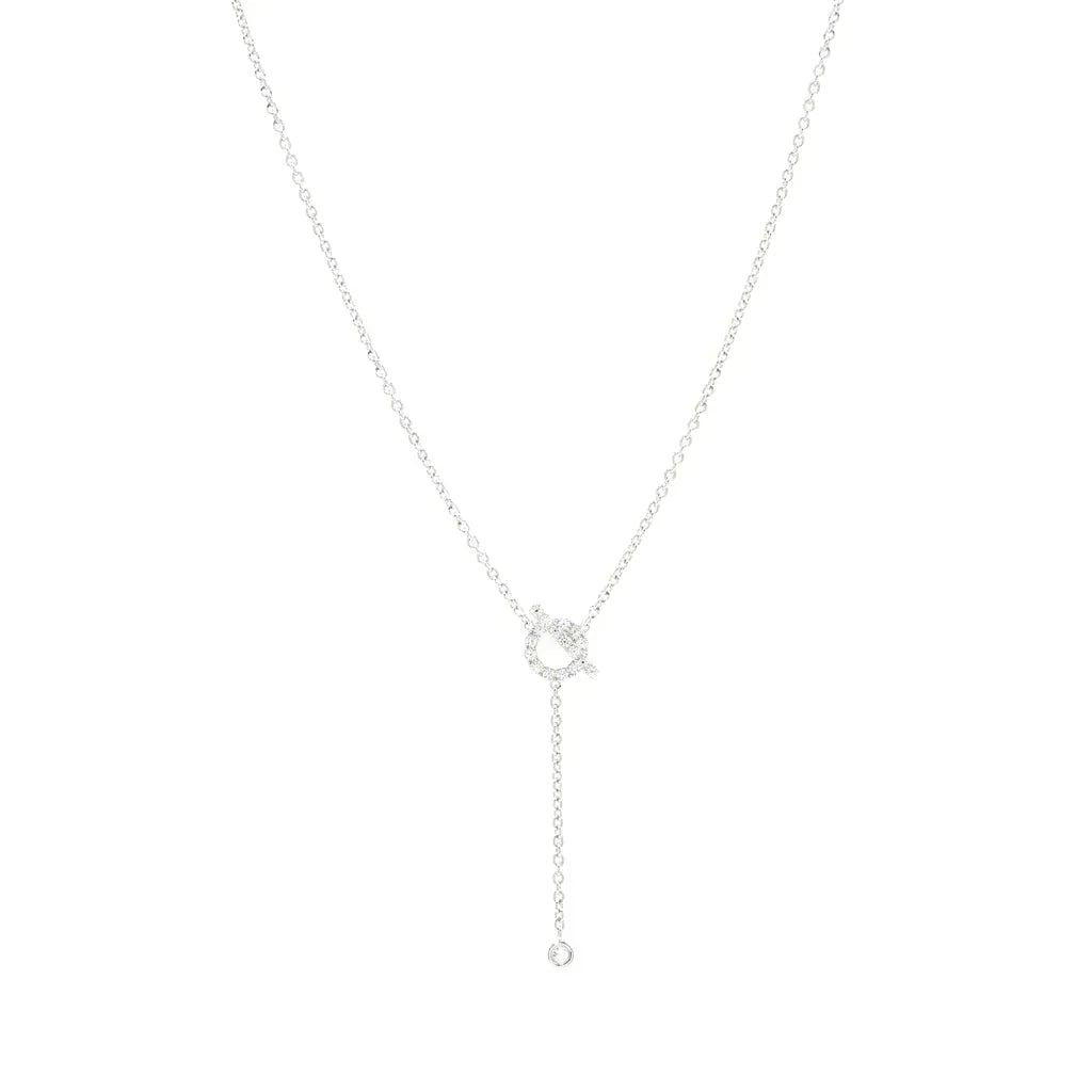 [Solara Jewelry ]FINESSE SILVER DIAMOND NECKLACE