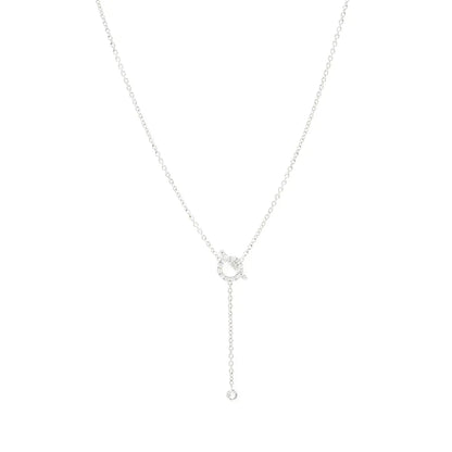 [Solara Jewelry ]FINESSE SILVER DIAMOND NECKLACE