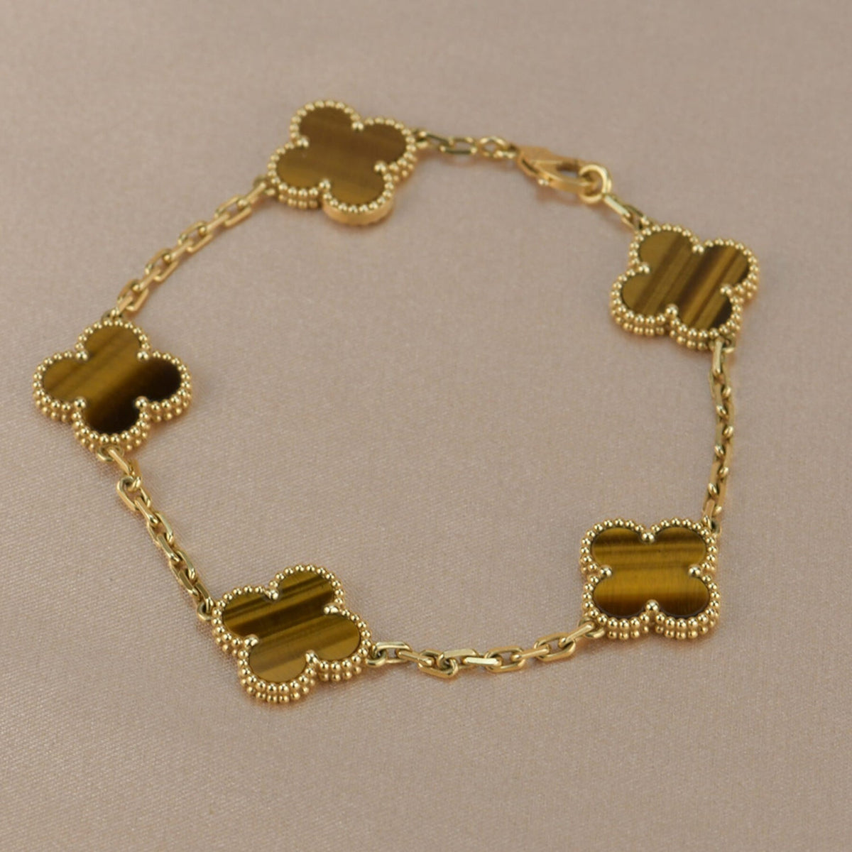 [Solara Jewelry ]KLEE 5 MOTIVE TIGERAUGE ARMBAND