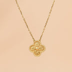 [Solara Jewelry ]クローバー 15MM ブロンズネックレス