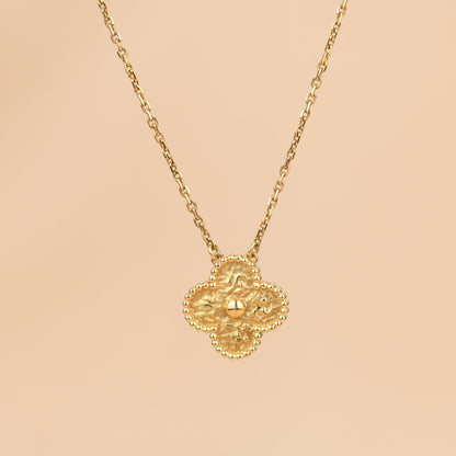 [Solara Jewelry ]クローバー 15MM ブロンズネックレス