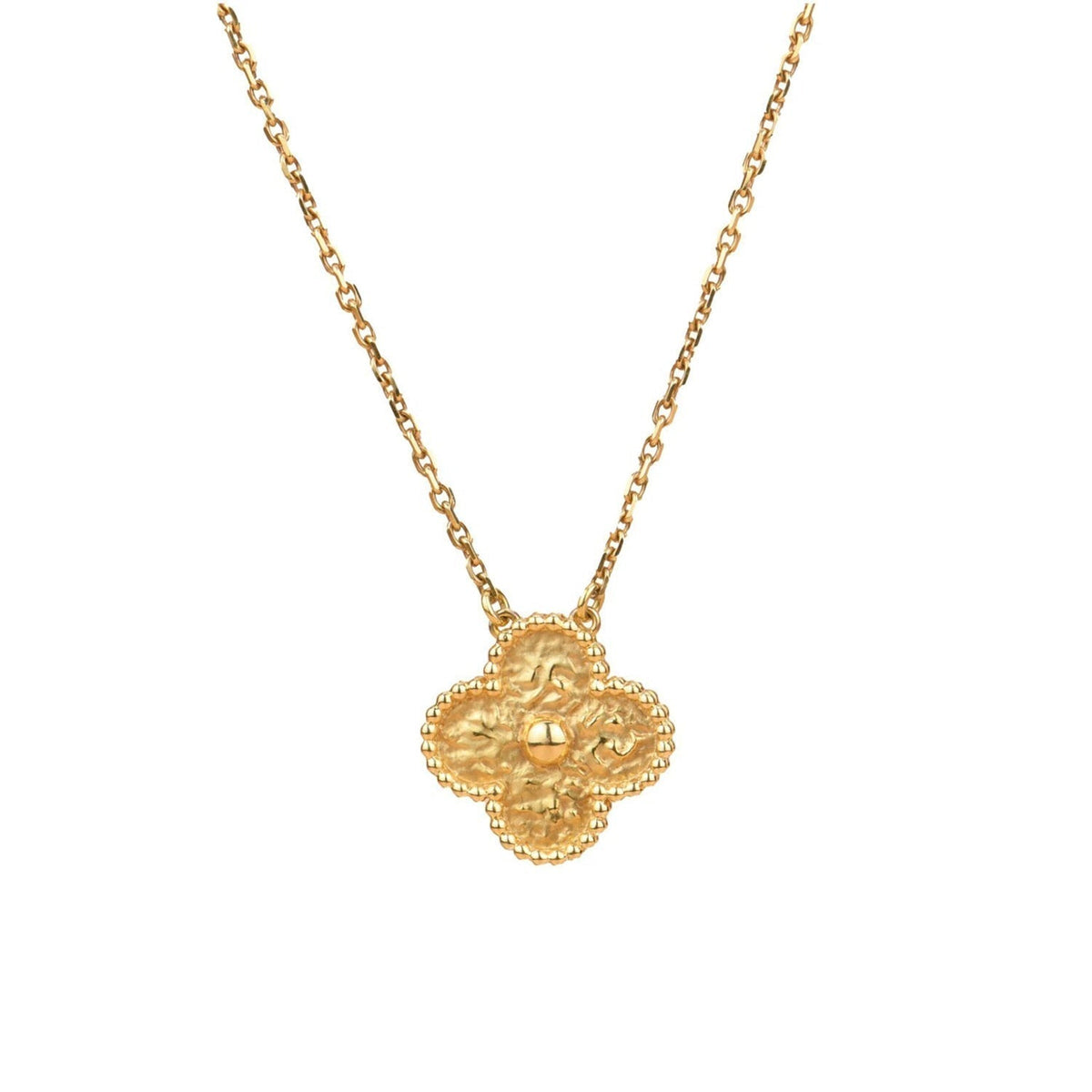 [Solara Jewelry ]クローバー 15MM ブロンズネックレス