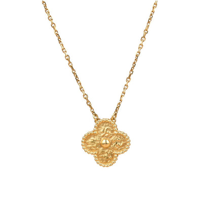 [Solara Jewelry ]クローバー 15MM ブロンズネックレス