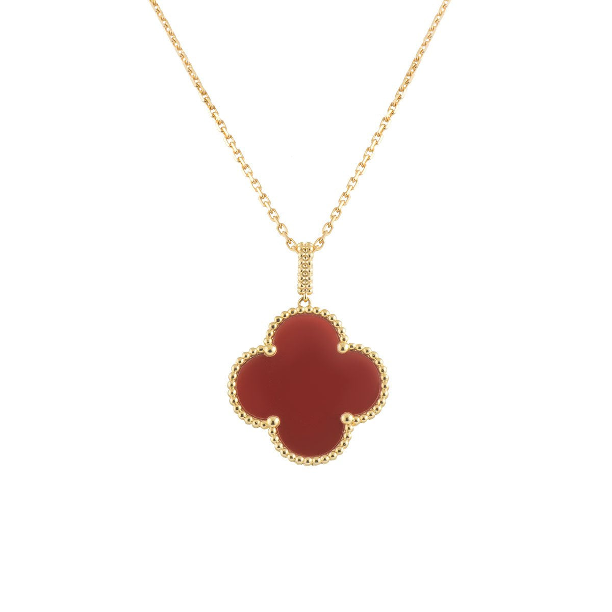 [Solara Jewelry ]KLEEBÜTE 25MM HALSKETTE GOLD KARNEOL
