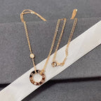 [Solara Jewelry ]LOVE ネックレス 16MM 2 ダイヤモンド