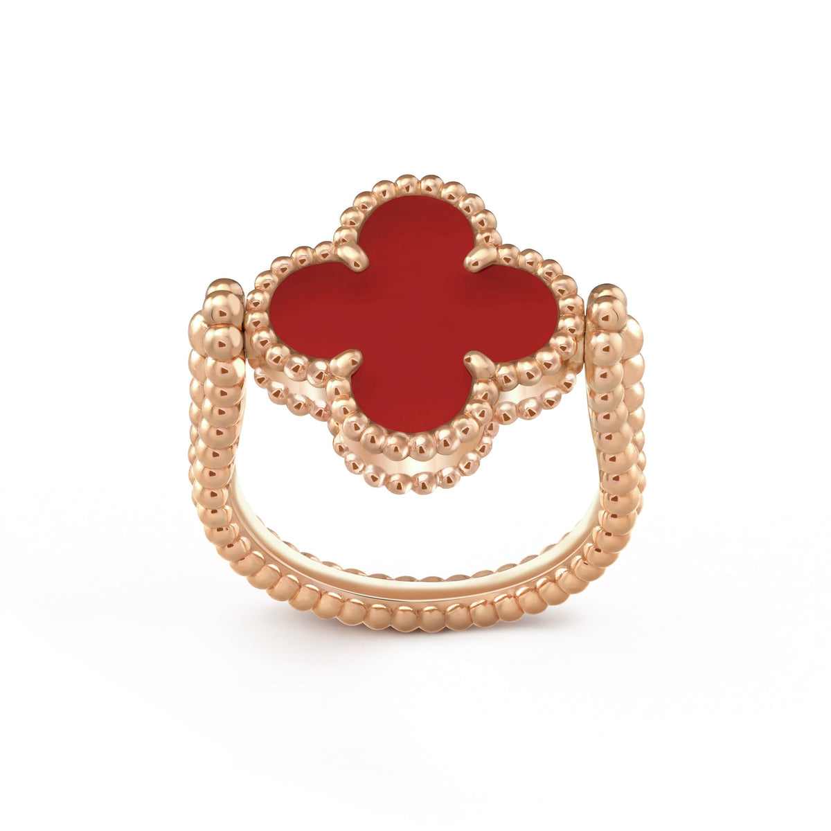 [Solara Jewelry ]CLOVER RIVERSIBLE PINK GOLD RING