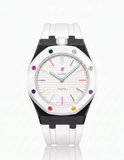 Silicone Strap & Case  Royal Pop Huit Blanc(Customize  Colors)