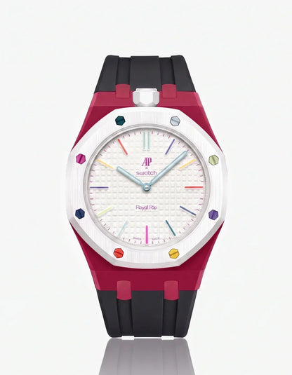 Silicone Strap & Case  Royal Pop Huit Blanc(Customize  Colors)