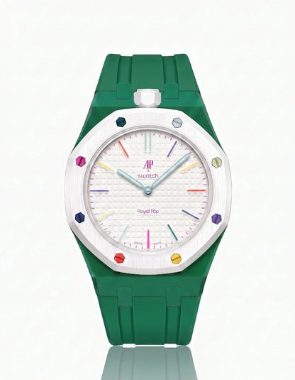 Silicone Strap & Case  Royal Pop Huit Blanc(Customize  Colors)