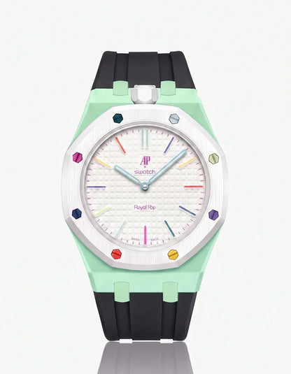 Silicone Strap & Case  Royal Pop Huit Blanc(Customize  Colors)