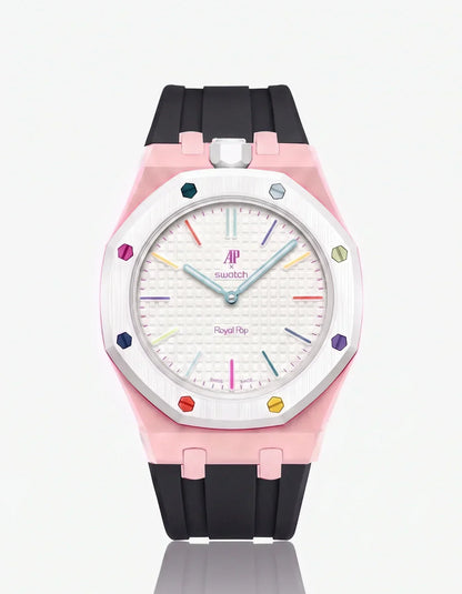 Silicone Strap & Case  Royal Pop Huit Blanc(Customize  Colors)