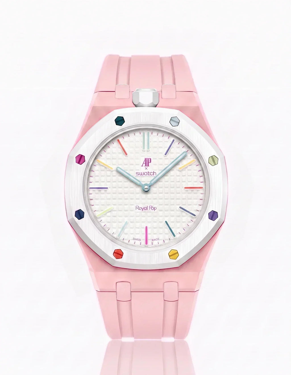 Silicone Strap & Case  Royal Pop Huit Blanc(Customize  Colors)