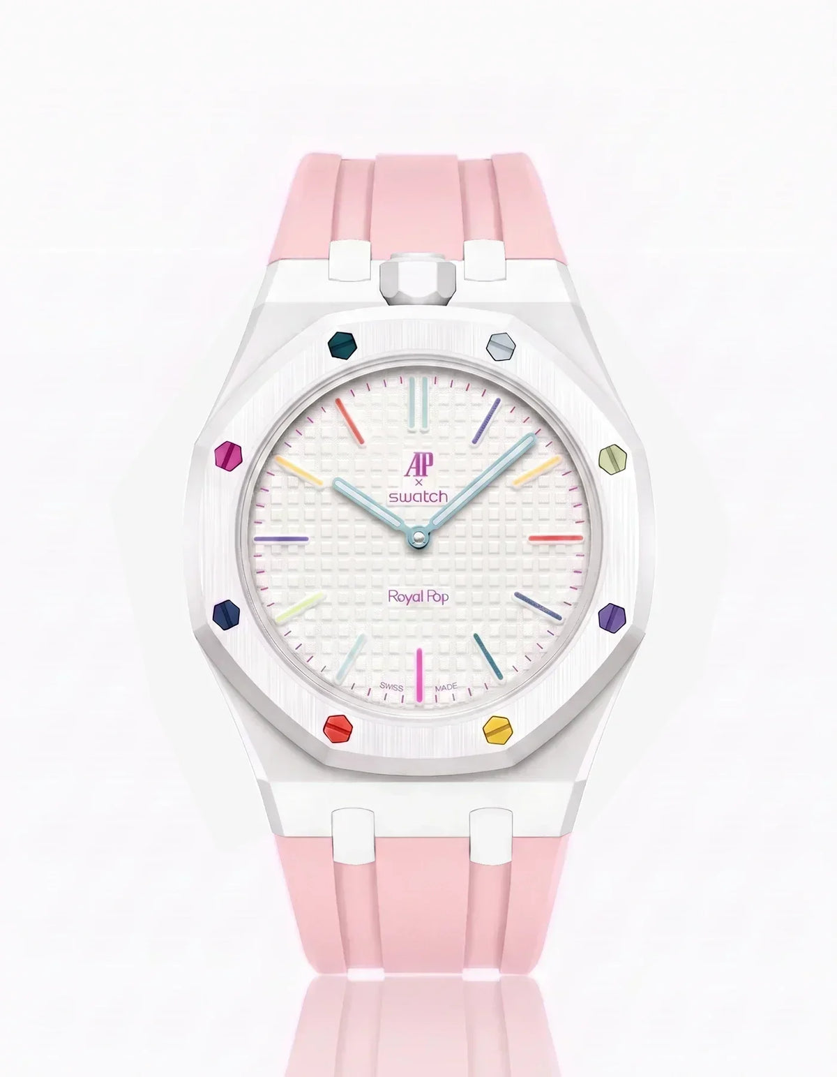 Silicone Strap & Case  Royal Pop Huit Blanc(Customize  Colors)