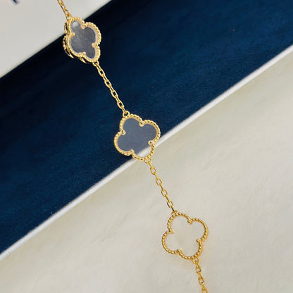 [Solara Jewelry ]CLOVER 5 MOTIV BERGKRISTALL ROSÉGOLD ARMBAND
