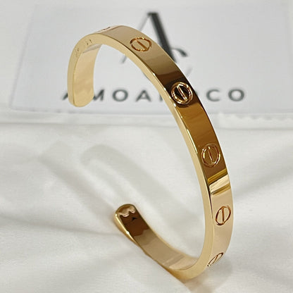 [Solara Jewelry ]ラブブレスレット 6.1MM オープンカフ