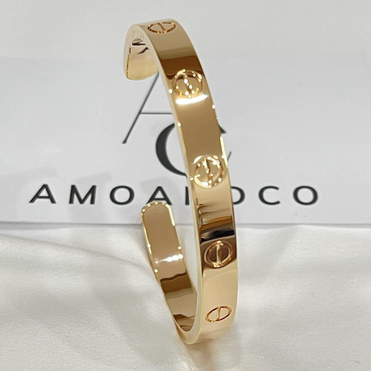[Solara Jewelry ]ラブブレスレット 6.1MM オープンカフ