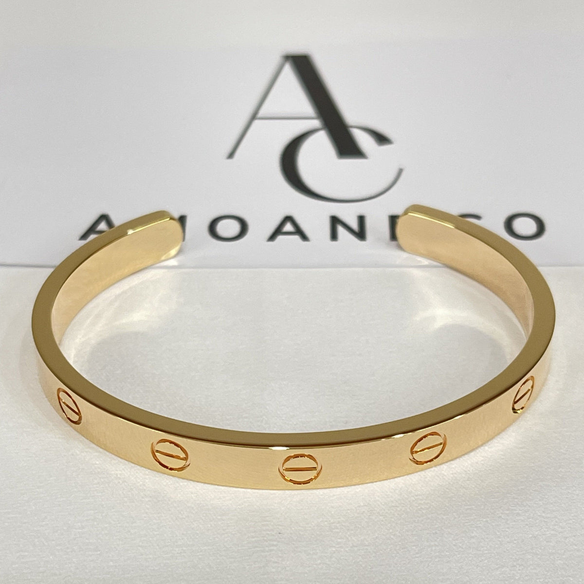 [Solara Jewelry ]ラブブレスレット 6.1MM オープンカフ