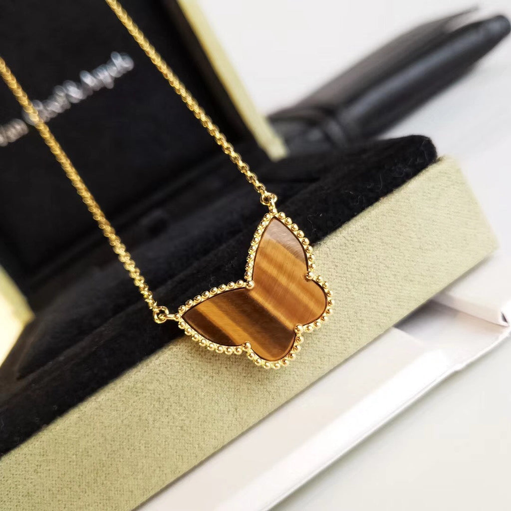 [Solara Jewelry ] タイガーアイ バタフライ ネックレス