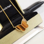 [Solara Jewelry ] タイガーアイ バタフライ ネックレス
