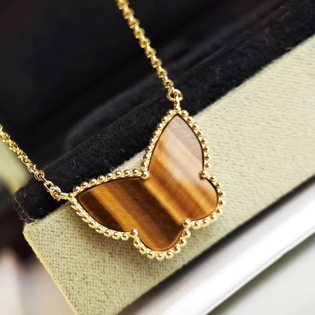 [Solara Jewelry ] タイガーアイ バタフライ ネックレス