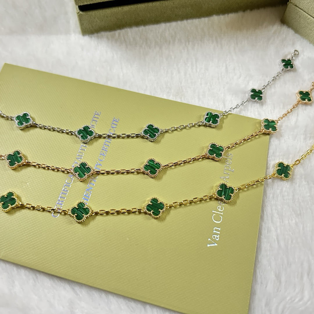 [Solara Jewelry ]KLEEBÜTE 6 MOTIV MALACHIT-ARMBAND