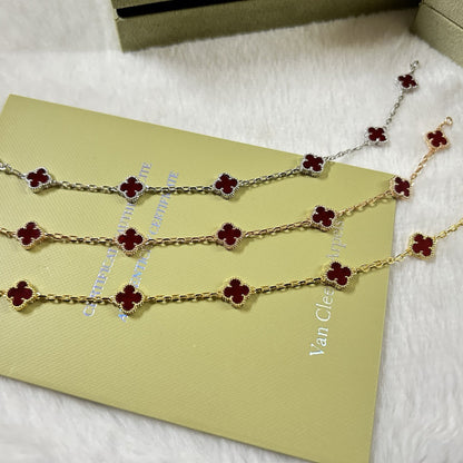 [Solara Jewelry] ARMBAND KLEEBATT 6 MOTIVE ROTER ACHAT