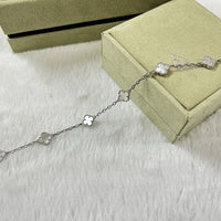 [Solara Jewelry ]CLOVER 6 MOTIF WHITE MOP BRACELET