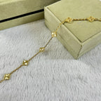 [Solara Jewelry ]クローバー 6モチーフ ダイヤモンドブレスレット