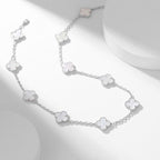 [Solara Jewelry ]CLOVER 10 MOTIFS WEISSE PERLMUTTKETTE