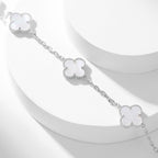 [Solara Jewelry ]CLOVER 10 MOTIFS WEISSE PERLMUTTKETTE