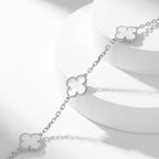 [Solara Jewelry ]CLOVER 10 MOTIFS WEISSE PERLMUTTKETTE