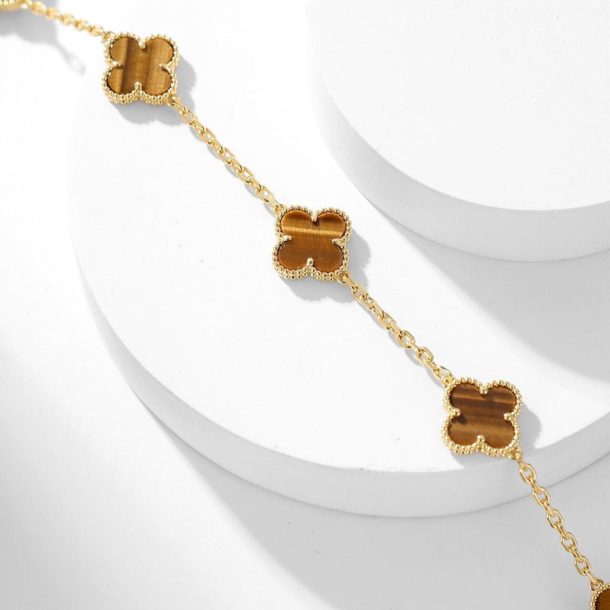 [Solara Jewelry ]KLEE 10 MOTIVE TIGERAUGE-HALSKETTE