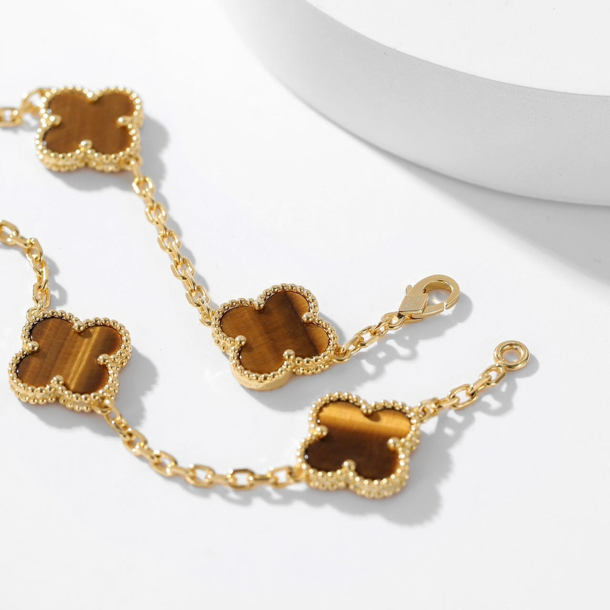 [Solara Jewelry ]KLEE 10 MOTIVE TIGERAUGE-HALSKETTE