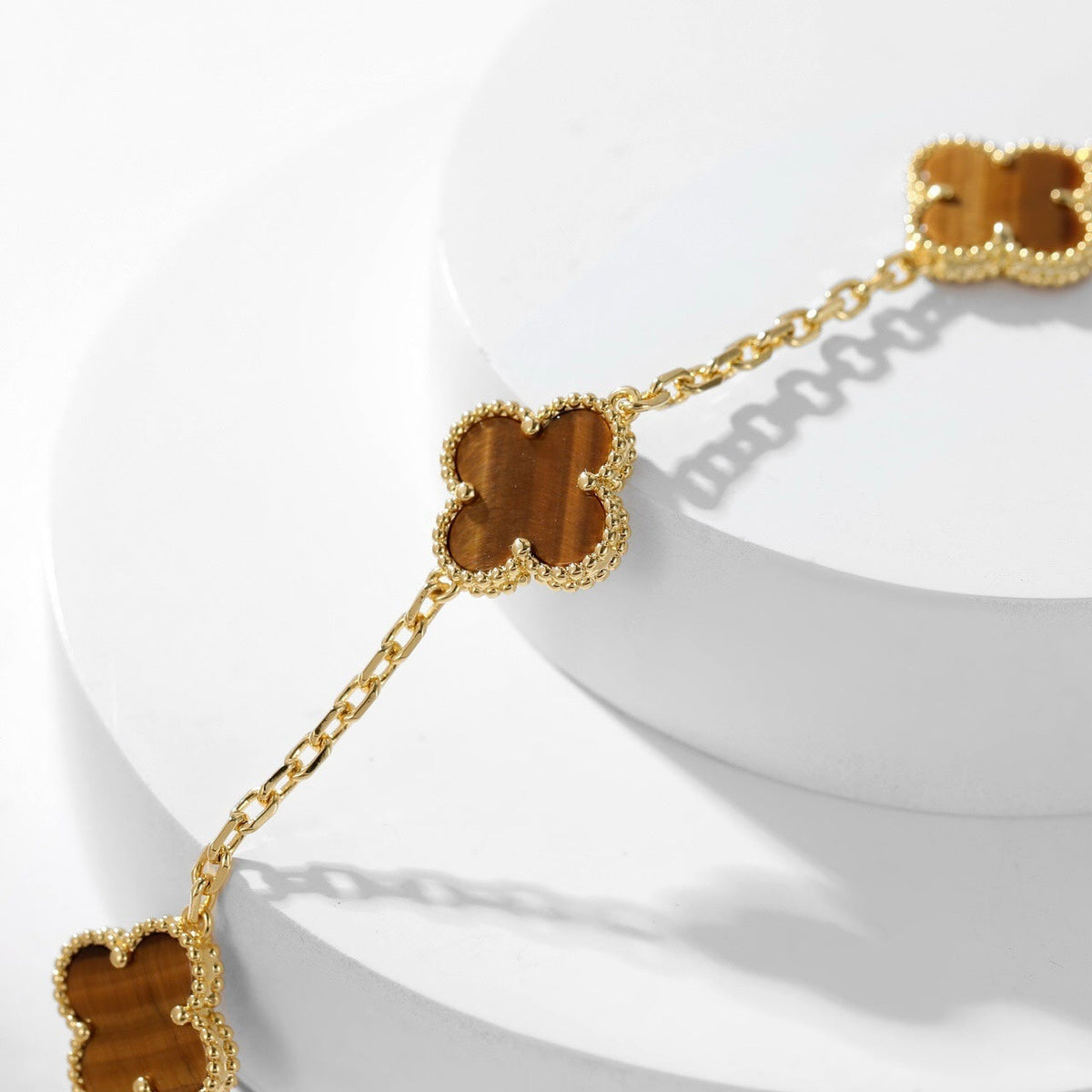 [Solara Jewelry ]KLEE 10 MOTIVE TIGERAUGE-HALSKETTE