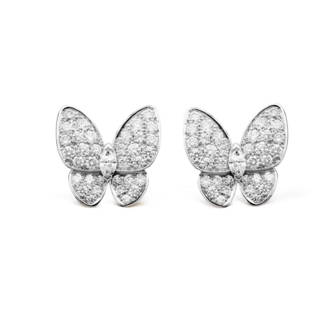 [Solara Jewelry ] SCHMETTERLING-Ohrringe AUS VOLLDIAMANTEN