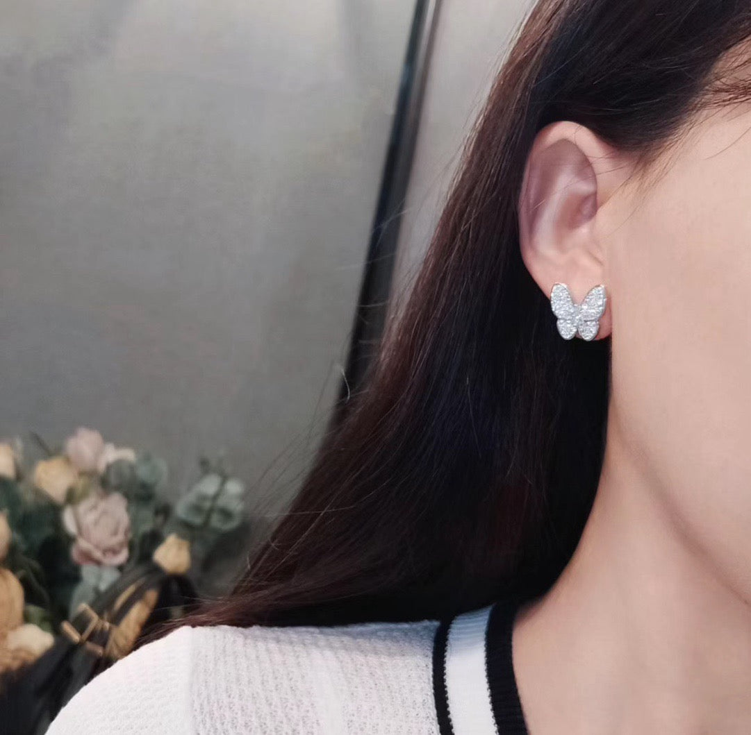 [Solara Jewelry ]BUTTERFLY ALL DIAMOND EARRINGS