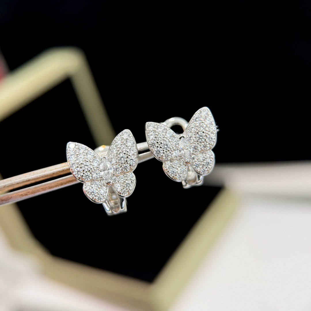 [Solara Jewelry ] SCHMETTERLING-Ohrringe AUS VOLLDIAMANTEN
