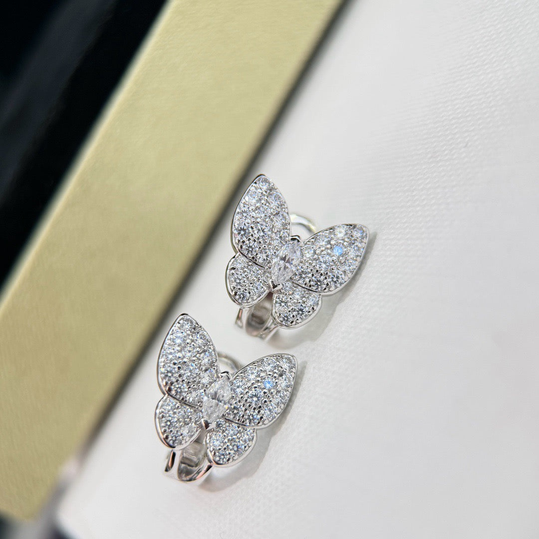 [Solara Jewelry ] SCHMETTERLING-Ohrringe AUS VOLLDIAMANTEN
